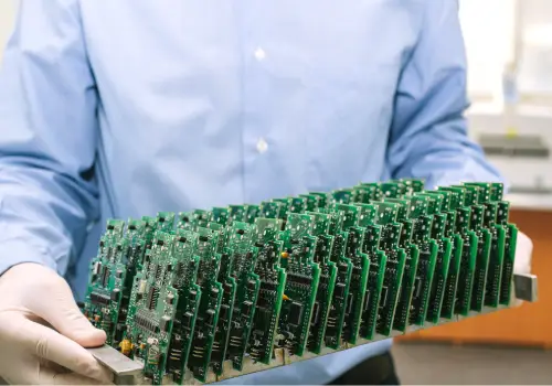 PCB Assembly Chicago IL 1 A stack of boards ready for PCB assembly near Chicago IL