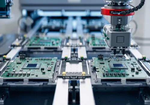 Fully Automated Modern PCB Assembly Line made with impedance traces on PCB designs